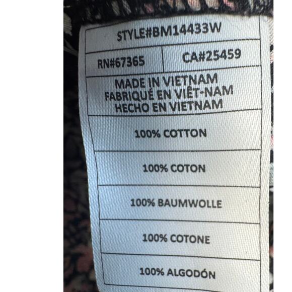 BB Dakota Steve Madden Floral Ruffle Sleeve  XXL Tie Front Top - Picture 6 of 6